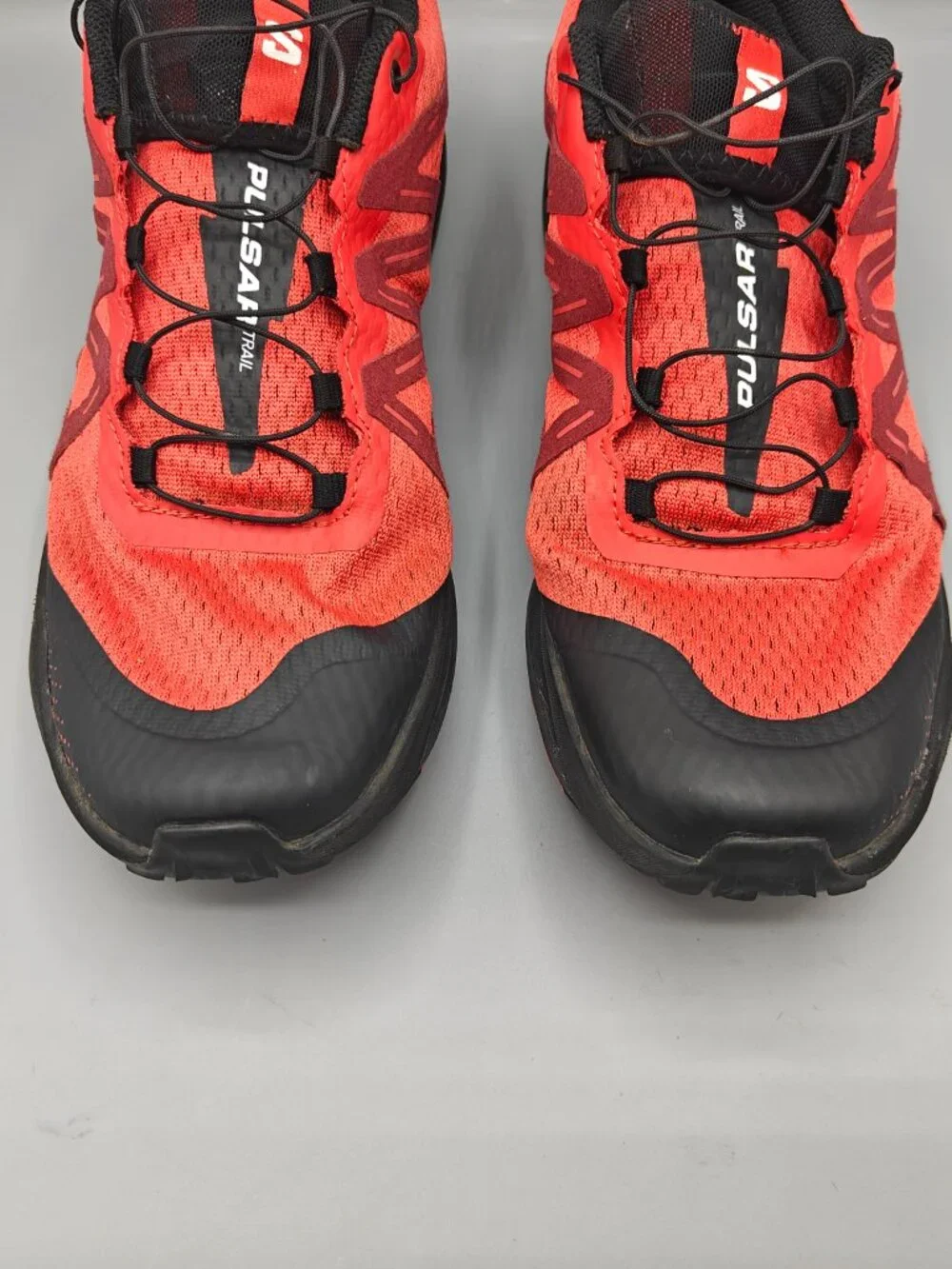 Salomon Pulsar Trail Running Shoes Red Black Sneakers 416029 Men's 11.5 US